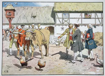 Kronprinz Friedrich auf den königlichen Domänen, Küstrin, 1751